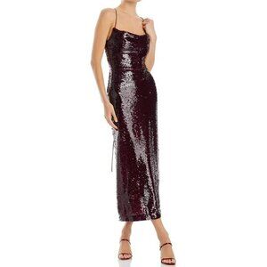 Sabina Musayev Zarya Women's Sequined Dress in Wine Size S (MSRP $495)